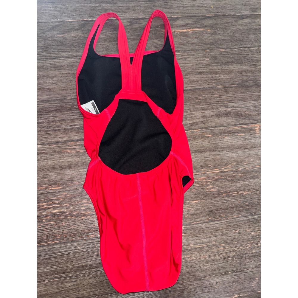 Speedo Red Women's One-Piece Swimsuit - Picture 3 of 4